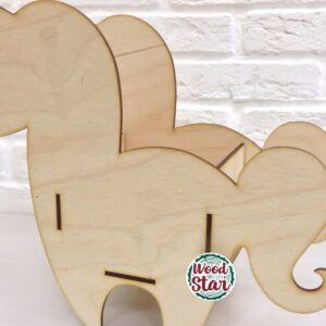 Intra απο ξύλο plywood 3mm-4mm πάχος – ξύλο θήκης στυλό σε σχήμα αλόγου Unicorn 45x50 cm INTRAVECTRY-MY556273