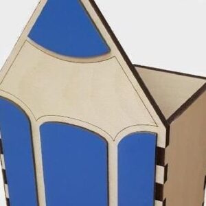 Intra απο ξύλο plywood 3mm-4mm πάχος – Μολυβοθήκη σε σχήμα μολυβιού για ξύλο γραφείου 10x10 cm INTRAVECTRY-MY556276