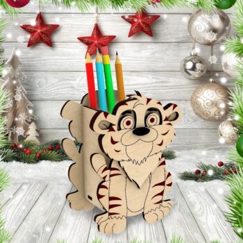 Intra απο ξύλο plywood 3mm-4mm πάχος – Μολυβοθήκη Tiger για Επιτραπέζιο ξύλο 3mm 4mm 30x35 cm INTRAVECTRY-MY556281 - Image 1