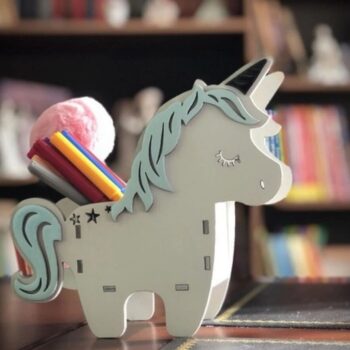 Intra απο ξύλο plywood 3mm-4mm πάχος – ξύλο μολυβιού Unicorn Horse 25x25 cm INTRAVECTRY-MY558465 - Image 1