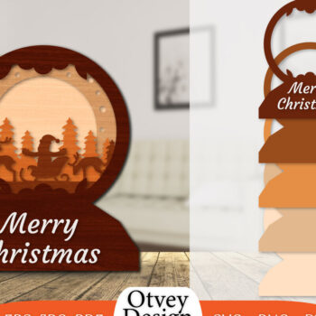 Intra απο ξύλο plywood 3mm-4mm πάχος Χριστουγεννιάτικο έλκηθρο 3D  Δίασταση 30x20 cm INTRAFABR-110790577 - Image 1