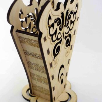 Intra απο ξύλο plywood 3mm-4mm πάχος – Λίμα γλάστρας για μολυβοθήκη πεταλούδας Βούρτσα θήκης 30x30 cm INTRAVECTRY-MY558469 - Image 1