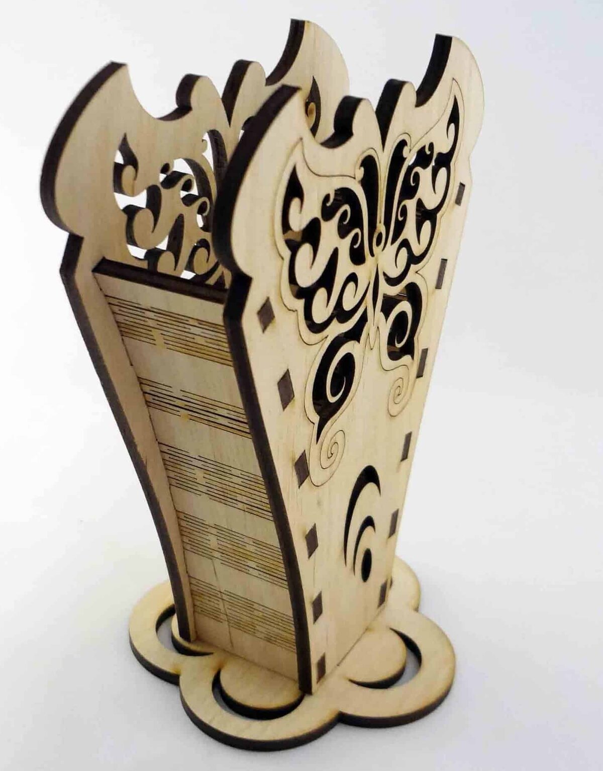 Intra απο ξύλο plywood 3mm-4mm πάχος – Λίμα γλάστρας για μολυβοθήκη πεταλούδας Βούρτσα θήκης 30x30 cm INTRAVECTRY-MY558469