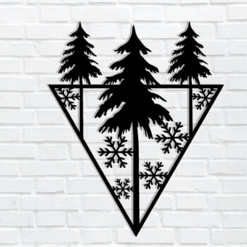 Intra απο ξύλο plywood 3mm-4mm πάχος Χριστουγεννιάτικη Σκηνή Μεταλλική Τέχνη Τοίχων Κοπή  Δίασταση 40x40 cm INTRAFABR-79321195 - Image 1