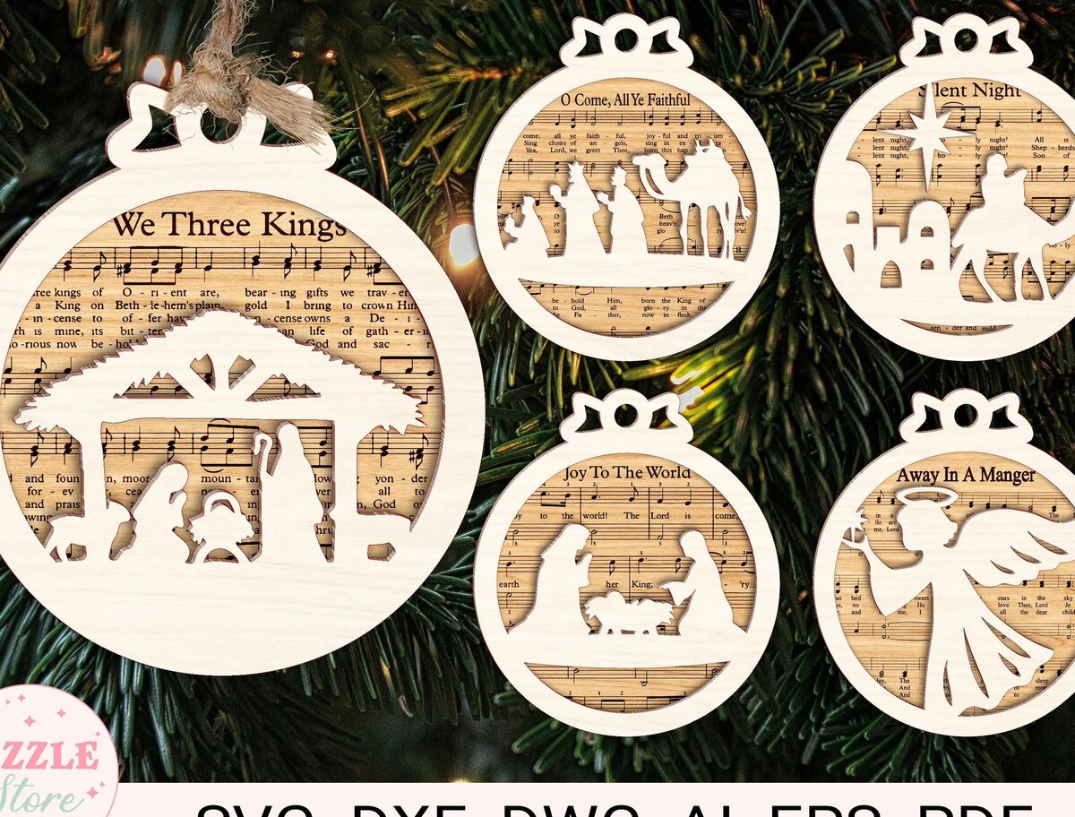 Intra απο ξύλο plywood 3mm-4mm πάχος Χριστουγεννιάτικες Παρτιτούρες Στολίδια Δίασταση 8x8 cm INTRAFABR-111756216