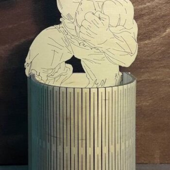 Intra απο ξύλο plywood 3mm-4mm πάχος – Παιδική θήκη για στυλό Living Hinge Hulk 20x25 cm INTRAVECTRY-MY558484 - Image 1