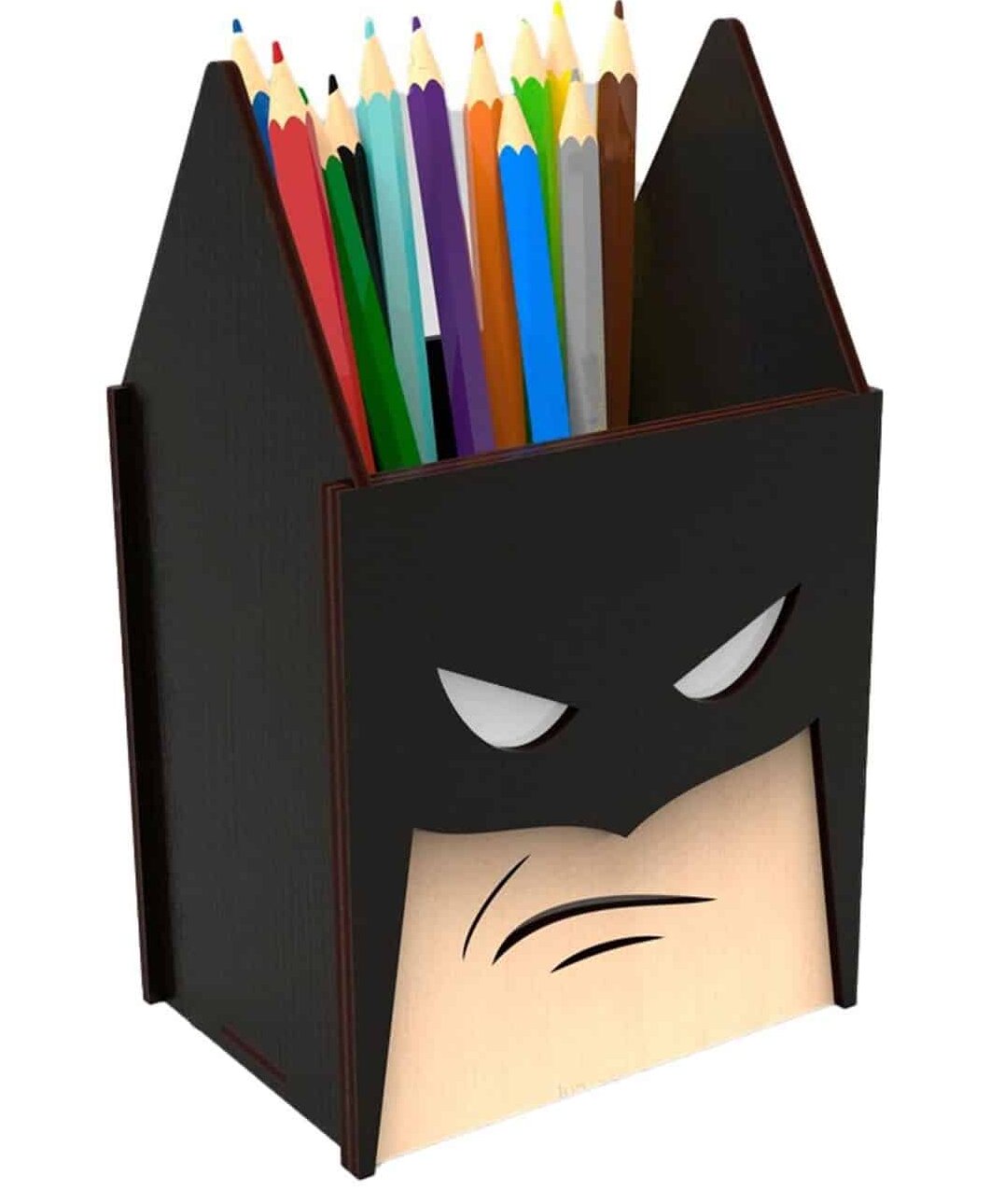 Intra απο ξύλο plywood 3mm-4mm πάχος – ξύλο Batman Superhero Pencil Box for Kids 20x20 cm INTRAVECTRY-MY556312