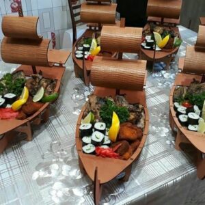 Intra απο ξύλο plywood 3mm-4mm πάχος – ξύλο δίσκου σερβιρίσματος σκάφους σούσι 12x15 cm INTRAVECTRY-MY556320