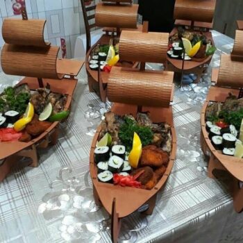 Intra απο ξύλο plywood 3mm-4mm πάχος – ξύλο δίσκου σερβιρίσματος σκάφους σούσι 12x15 cm INTRAVECTRY-MY556320 - Image 1