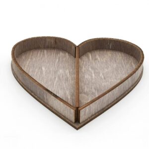 Intra απο ξύλο plywood 3mm-4mm πάχος – ξύλο διαιρεμένου δίσκου σε σχήμα καρδιάς 12x15 cm INTRAVECTRY-MY556330