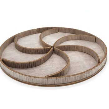 Intra απο ξύλο plywood 3mm-4mm πάχος – Στρογγυλός δίσκος σερβιρίσματος με φίλτρο χωρισμάτων σχεδιασμένο για ανεμιστήρα 20x20 cm INTRAVECTRY-MY556334 - Image 1