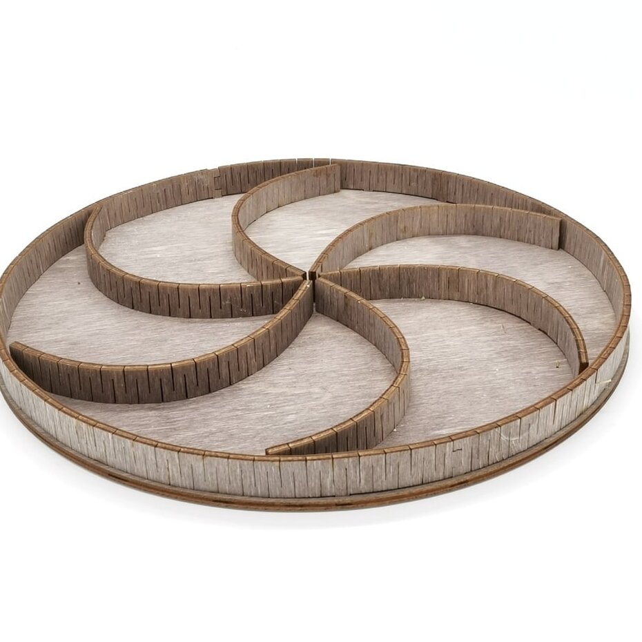 Intra απο ξύλο plywood 3mm-4mm πάχος – Στρογγυλός δίσκος σερβιρίσματος με φίλτρο χωρισμάτων σχεδιασμένο για ανεμιστήρα 25x30 cm INTRAVECTRY-MY559114