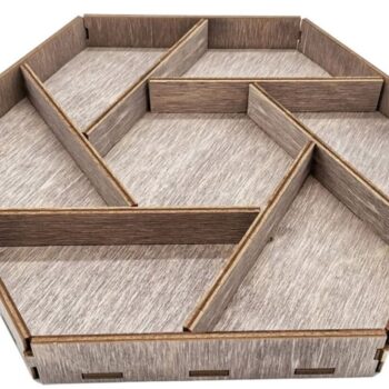 Intra απο ξύλο plywood 3mm-4mm πάχος – Εξάγωνος δίσκος σερβιρίσματος φαγητού με ξύλο μοναδικών τμημάτων 15x20 cm INTRAVECTRY-MY556335 - Image 1