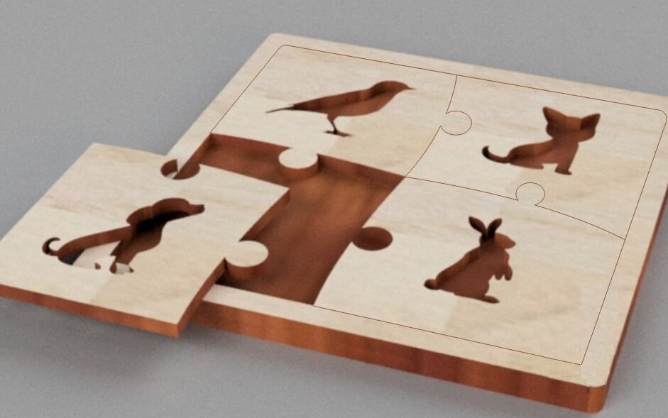 Intra απο ξύλο plywood 3mm-4mm πάχος – ξύλο ξύλινο παιχνίδι παζλ για νήπια 45x50 cm INTRAVECTRY-MY560487