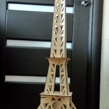 Intra απο ξύλο plywood 3mm-4mm πάχος – Μινιατούρα Ξύλινο ξύλο Μοντέλου Πύργου του Άιφελ 45x50 cm INTRAVECTRY-MY561576 - Image 1