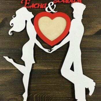 Intra απο ξύλο plywood 3mm-4mm πάχος – ξύλο κορνίζας φωτογραφίας με τα χέρια του ζευγαριού 50x60 cm INTRAVECTRY-MY558656 - Image 1