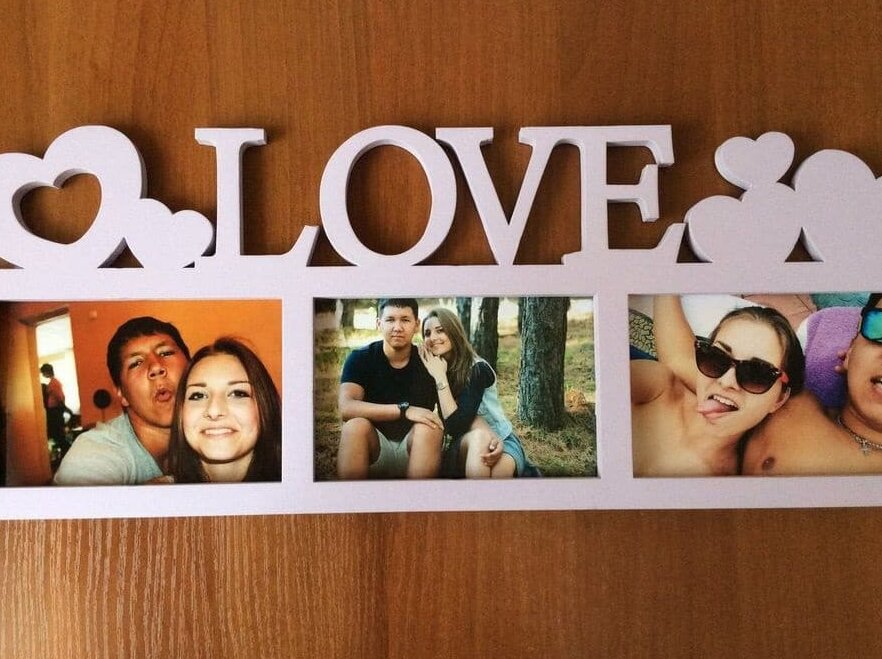 Intra απο ξύλο plywood 3mm-4mm πάχος – Επιτοίχιο ξύλο κορνίζας Love Couple 25x25 cm INTRAVECTRY-MY556413