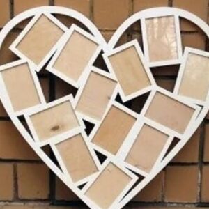 Intra απο ξύλο plywood 3mm-4mm πάχος – ξύλο πολλαπλών κορνίζων σε σχήμα καρδιάς 15x20 cm INTRAVECTRY-MY558129