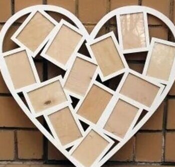 Intra απο ξύλο plywood 3mm-4mm πάχος – ξύλο πολλαπλών κορνίζων σε σχήμα καρδιάς 15x20 cm INTRAVECTRY-MY558129 - Image 1