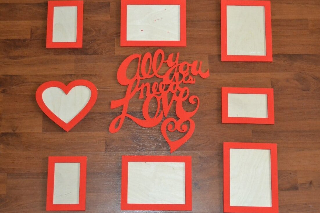 Intra απο ξύλο plywood 3mm-4mm πάχος – Το μόνο που χρειάζεστε είναι ξύλο κορνίζες αγάπης 40x40 cm INTRAVECTRY-MY558132