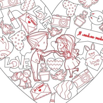 Intra απο ξύλο plywood 3mm-4mm πάχος – ξύλο Ξύλινο παζλ σε σχήμα καρδιάς για τους ερωτευμένους 12x15 cm INTRAVECTRY-MY560621 - Image 1