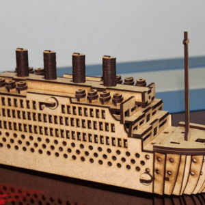 Intra απο ξύλο plywood 3mm-4mm πάχος – Σετ μοντέλου 3D ξύλινου παζλ Titanic Ship 12x15 cm INTRAVECTRY-MY561582