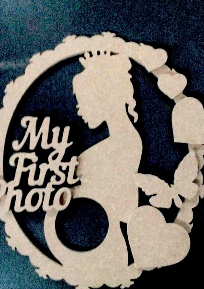 Intra απο ξύλο plywood 3mm-4mm πάχος – ξύλο Κορνίζας Sonogram Πρώτη φωτογραφία για μωρό 15x20 cm INTRAVECTRY-MY556551