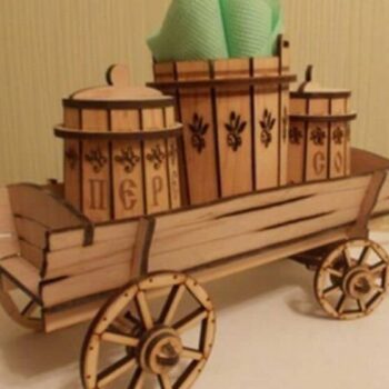 Intra απο ξύλο plywood 3mm-4mm πάχος – Ξύλινο καροτσάκι αλατοπίπερο με λίμα θήκης χαρτοπετσέτας 20x25 cm INTRAVECTRY-MY557864 - Image 1