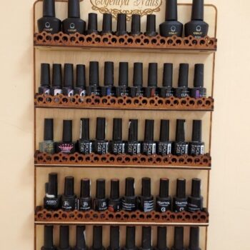 Intra απο ξύλο plywood 3mm-4mm πάχος – Λίμα ραφιών τοίχου 5 επιπέδων βερνικιού νυχιών 12x15 cm INTRAVECTRY-MY556593 - Image 1