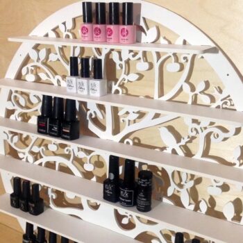 Intra απο ξύλο plywood 3mm-4mm πάχος – Βερνίκι νυχιών 6 επιπέδων Βάση τοίχου Tree Rack File 15x20 cm INTRAVECTRY-MY556595 - Image 1