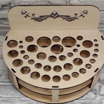 Intra απο ξύλο plywood 3mm-4mm πάχος – Ξύλινη βάση καλλυντικών για μακιγιάζ και πινέλα 20x20 cm INTRAVECTRY-MY556601 - Image 1