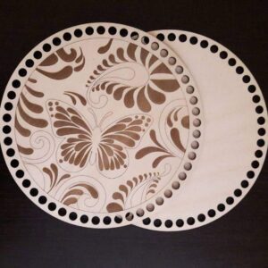 Intra απο ξύλο plywood 3mm-4mm πάχος – Καπάκι και βάση καλαθιού βελονάκι 40x40 cm INTRAVECTRY-MY556628