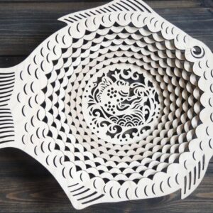 Intra απο ξύλο plywood 3mm-4mm πάχος – Ξύλινο πολυστρωματικό πιάτο χρυσόψαρου 15x15 cm INTRAVECTRY-MY557767