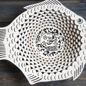 Intra απο ξύλο plywood 3mm-4mm πάχος – Ξύλινο πολυστρωματικό πιάτο χρυσόψαρου 25x25 cm INTRAVECTRY-MY556630 - Image 1