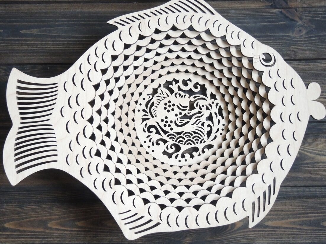 Intra απο ξύλο plywood 3mm-4mm πάχος – Ξύλινο πολυστρωματικό πιάτο χρυσόψαρου 25x25 cm INTRAVECTRY-MY556630