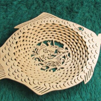 Intra απο ξύλο plywood 3mm-4mm πάχος – Ξύλινο πολυστρωματικό πιάτο χρυσόψαρου 25x25 cm INTRAVECTRY-MY556630 - Image 2