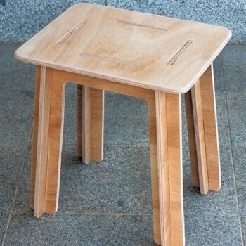 Intra απο ξύλο plywood 3mm-4mm πάχος – Απλό σκαμπό Knock Down από κόντρα πλακέ 20x25 cm INTRAVECTRY-MY556645 - Image 1