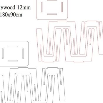 Intra απο ξύλο plywood 3mm-4mm πάχος – Απλό σκαμπό Knock Down από κόντρα πλακέ 20x25 cm INTRAVECTRY-MY556645 - Image 2