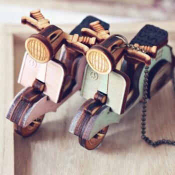 Intra απο ξύλο plywood 3mm-4mm πάχος – Mini Vespa Scooter Ξύλινο Μοντέλο 30x30 cm INTRAVECTRY-MY556661 - Image 1