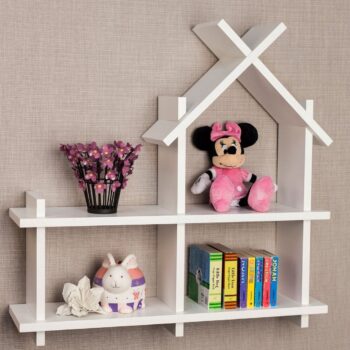 Intra απο ξύλο plywood 3mm-4mm πάχος – Ράφι τοίχου σε σχήμα σπιτιού 25x30 cm INTRAVECTRY-MY556673 - Image 1