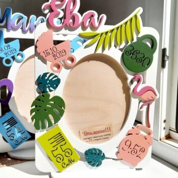 Intra απο ξύλο plywood 3mm-4mm πάχος – Κορνίζα για φωτογραφία Child Metrica Baby Ανακοίνωση 30x35 cm INTRAVECTRY-MY556678 - Image 1