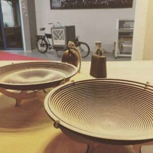 Intra απο ξύλο plywood 3mm-4mm πάχος – Μπολ Σπειροειδής από ξύλο Σημύδας 10x10 cm INTRAVECTRY-MY556688