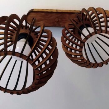 Intra απο ξύλο plywood 3mm-4mm πάχος – Διάταξη φωτιστικού φωτιστικού κρεμαστό κόντρα πλακέ 30x30 cm INTRAVECTRY-MY556691 - Image 1