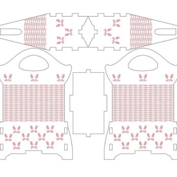 Intra απο ξύλο plywood 3mm-4mm πάχος – Ξύλινη τσάντα ζωντανού μεντεσέ 15x20 cm INTRAVECTRY-MY556700 - Image 2