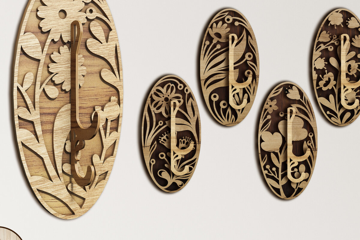 Intra απο ξύλο plywood 3mm-4mm πάχος – Γάντζος τοίχου ντουλάπας, δέσμη παλτών κρεμάστρας Δίασταση  40x30 cm INTRAFABR-66930134