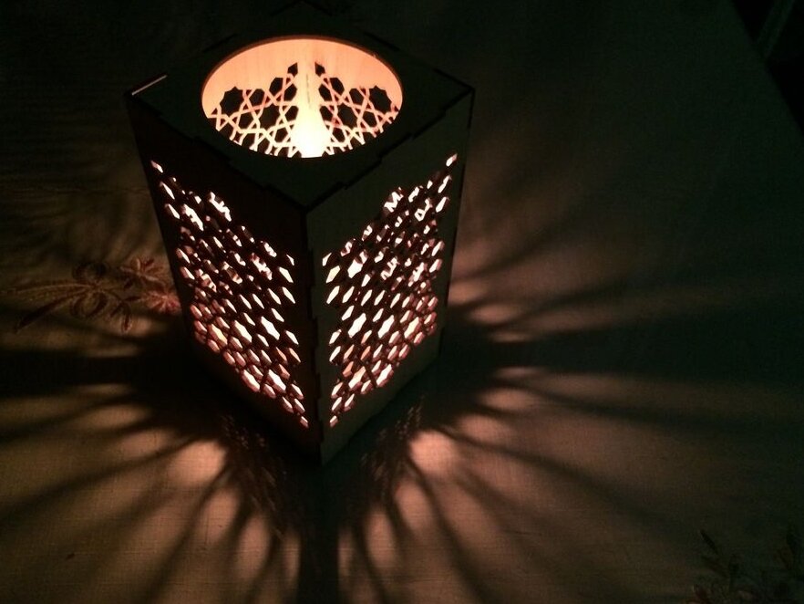 Intra απο ξύλο plywood 3mm-4mm πάχος – ξύλο φαναριού τσαγιού Hope Candle Holder 30x30 cm INTRAVECTRY-MY557175