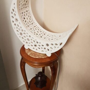 Intra απο ξύλο plywood 3mm-4mm πάχος – ξύλο Φωτιστικό Νυχτερινής Σελήνης Ραμαζάνι 35x40 cm INTRAVECTRY-MY558261 - Image 2