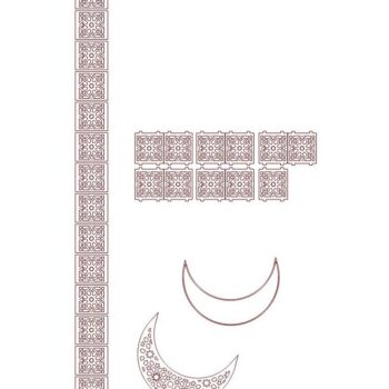 Intra απο ξύλο plywood 3mm-4mm πάχος – ξύλο Φωτιστικό Νυχτερινής Σελήνης Ραμαζάνι 35x40 cm INTRAVECTRY-MY558261 - Image 3