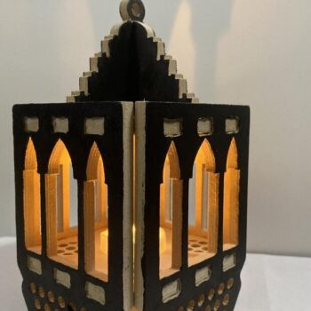 Intra απο ξύλο plywood 3mm-4mm πάχος – Κηροπήγα Ραμαζάνι Vintage Μίνι Φανάρι ρεσώ 2,4mm ξύλο 35x40 cm INTRAVECTRY-MY557180 - Image 1