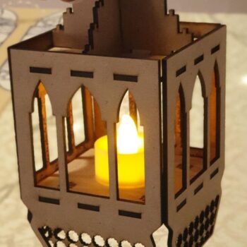 Intra απο ξύλο plywood 3mm-4mm πάχος – Κηροπήγα Ραμαζάνι Vintage Μίνι Φανάρι ρεσώ 2,4mm ξύλο 35x40 cm INTRAVECTRY-MY557180 - Image 2